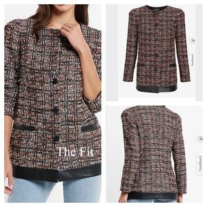 Express Metallic Plaid Tweed Blazer | Size Medium | NWOT